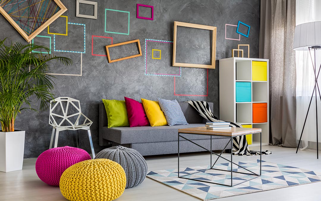 Two Colour Combination for Living Room Walls