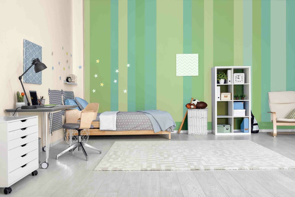 bedroom wall painting ideas stripes